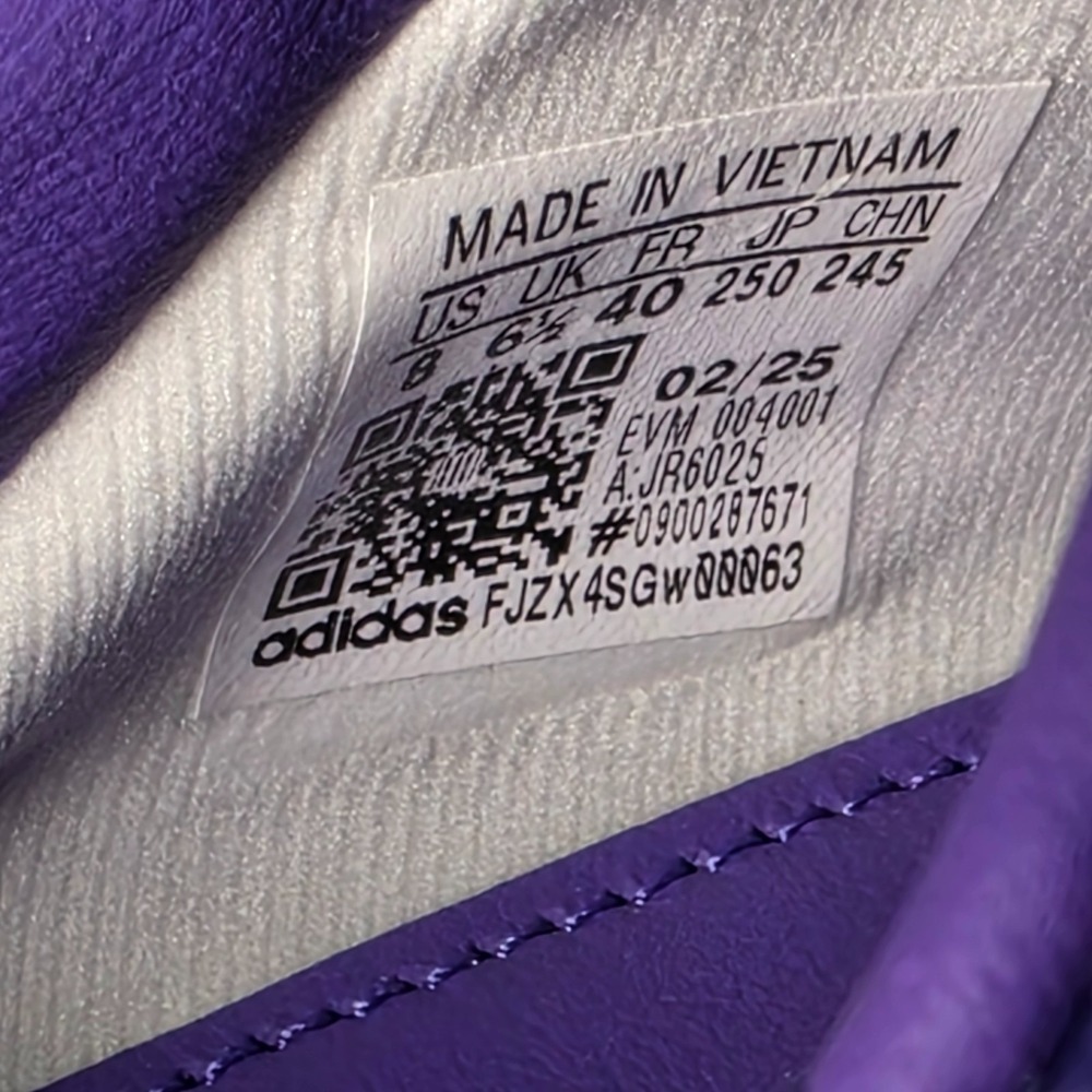 New Womens 8 Adidas Taekwondo F50 Purple Rush JR6025 Lucid Lemon NIB - Picture 10 of 12